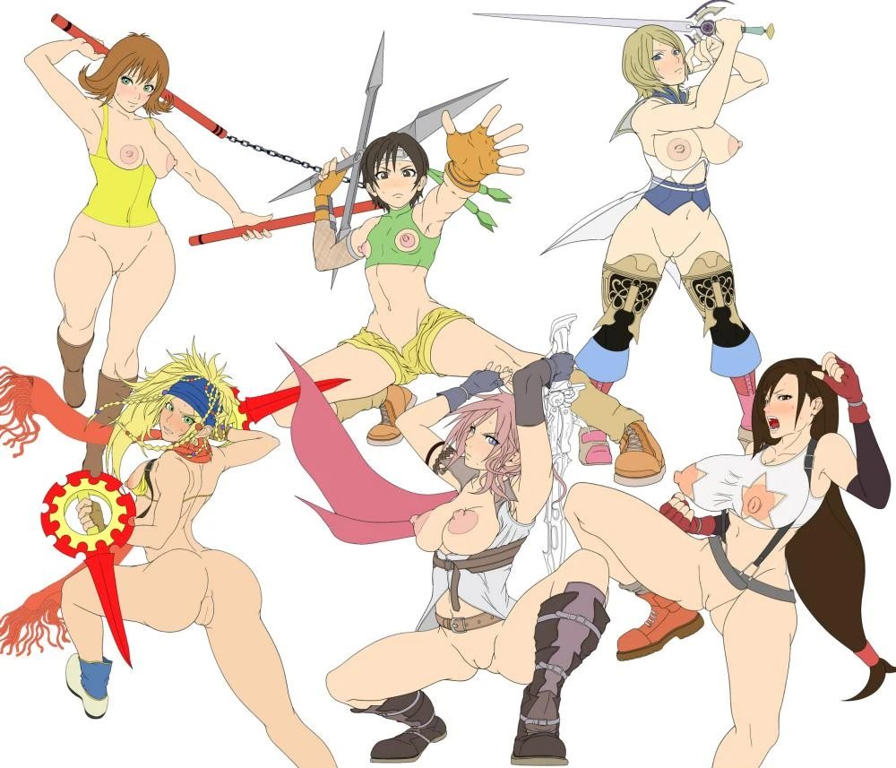 ashelia-bnargin-dalmascalightning-farronrikkuselphie-tilmitttifa-lockhartyuffie-kisaragi
