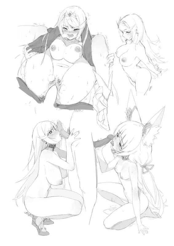 mythra (xenoblade)+nia (blade) (xenoblade)+nia (xenoblade)