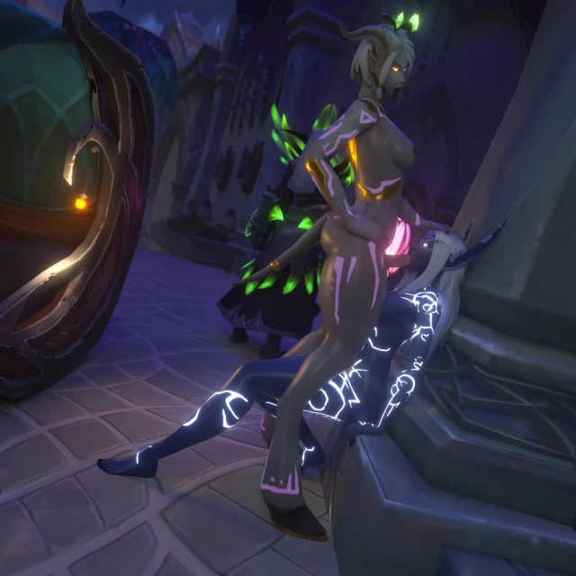 draenei+lightforged draenei+nightborne+original character+valryna trisbanise