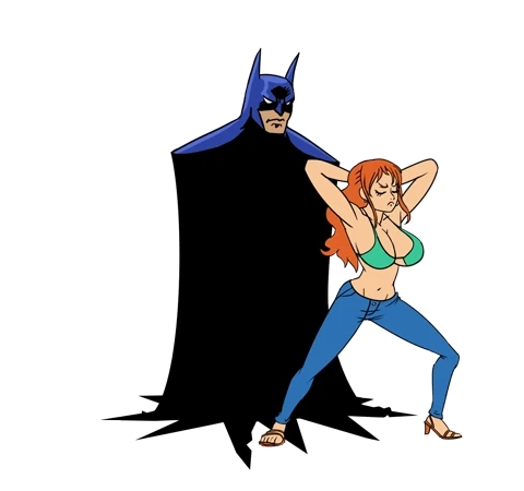 batman+nami (one piece)